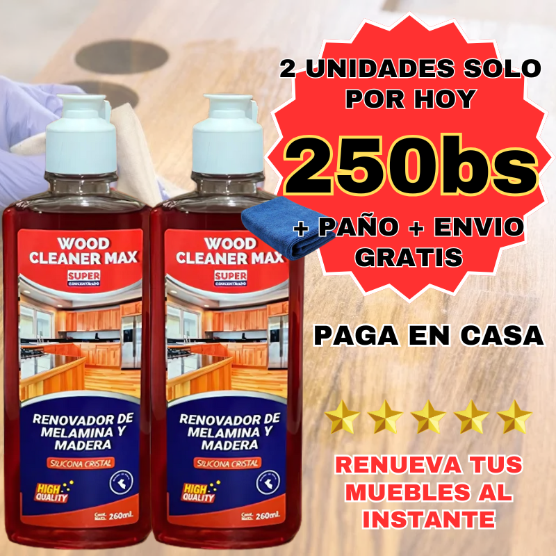 Wood Cleaner Max - Renovador de Melamina y Madera