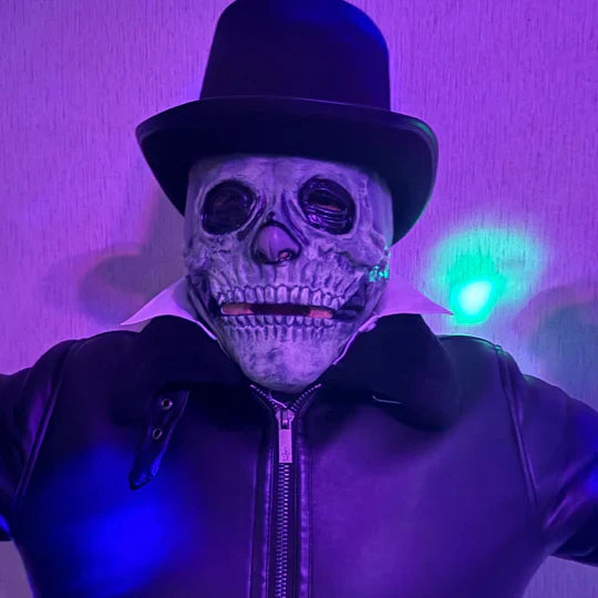 Máscara calavera de Halloween (No incluye sombrero)